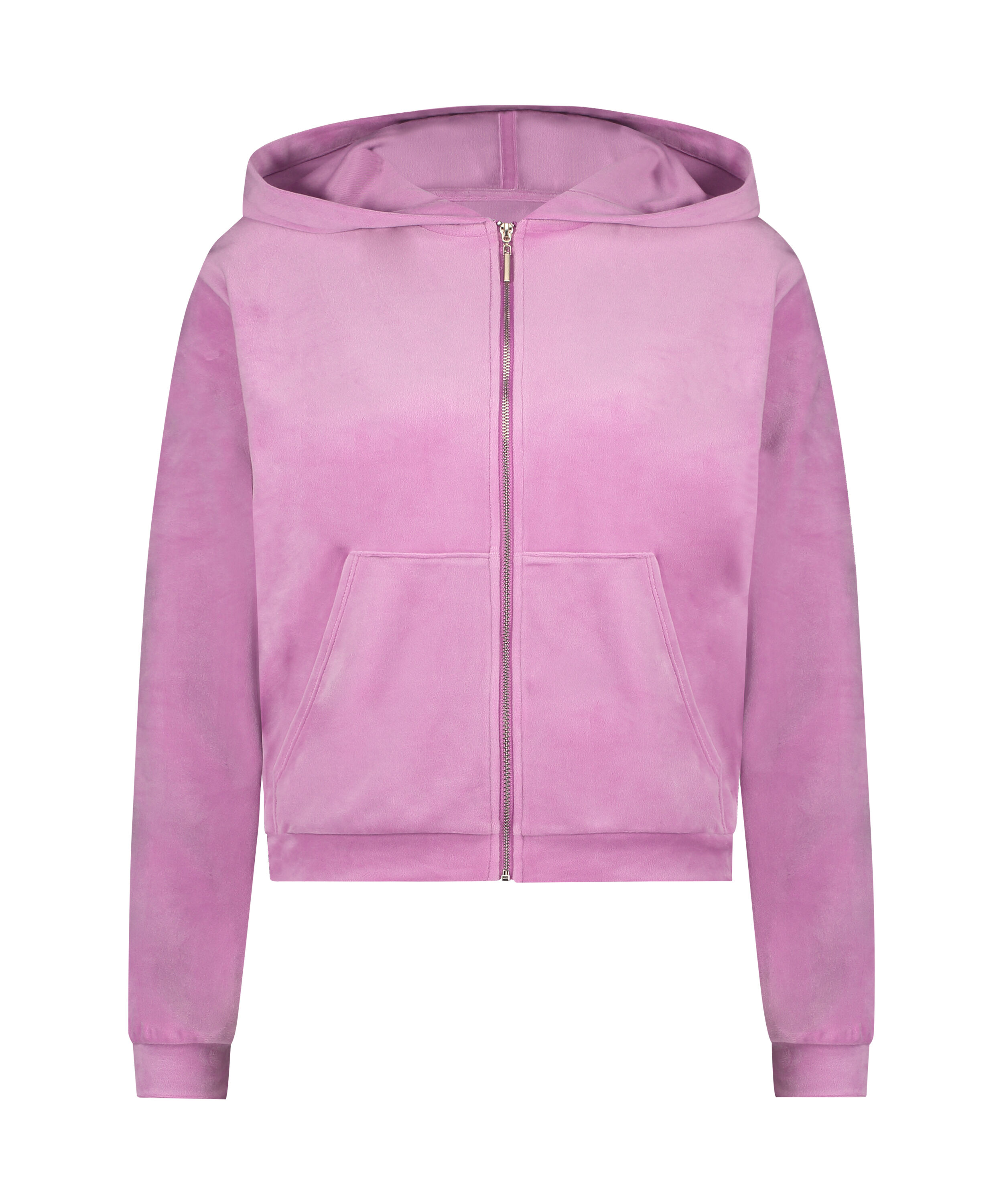 Velour hoodie jacket, Pink