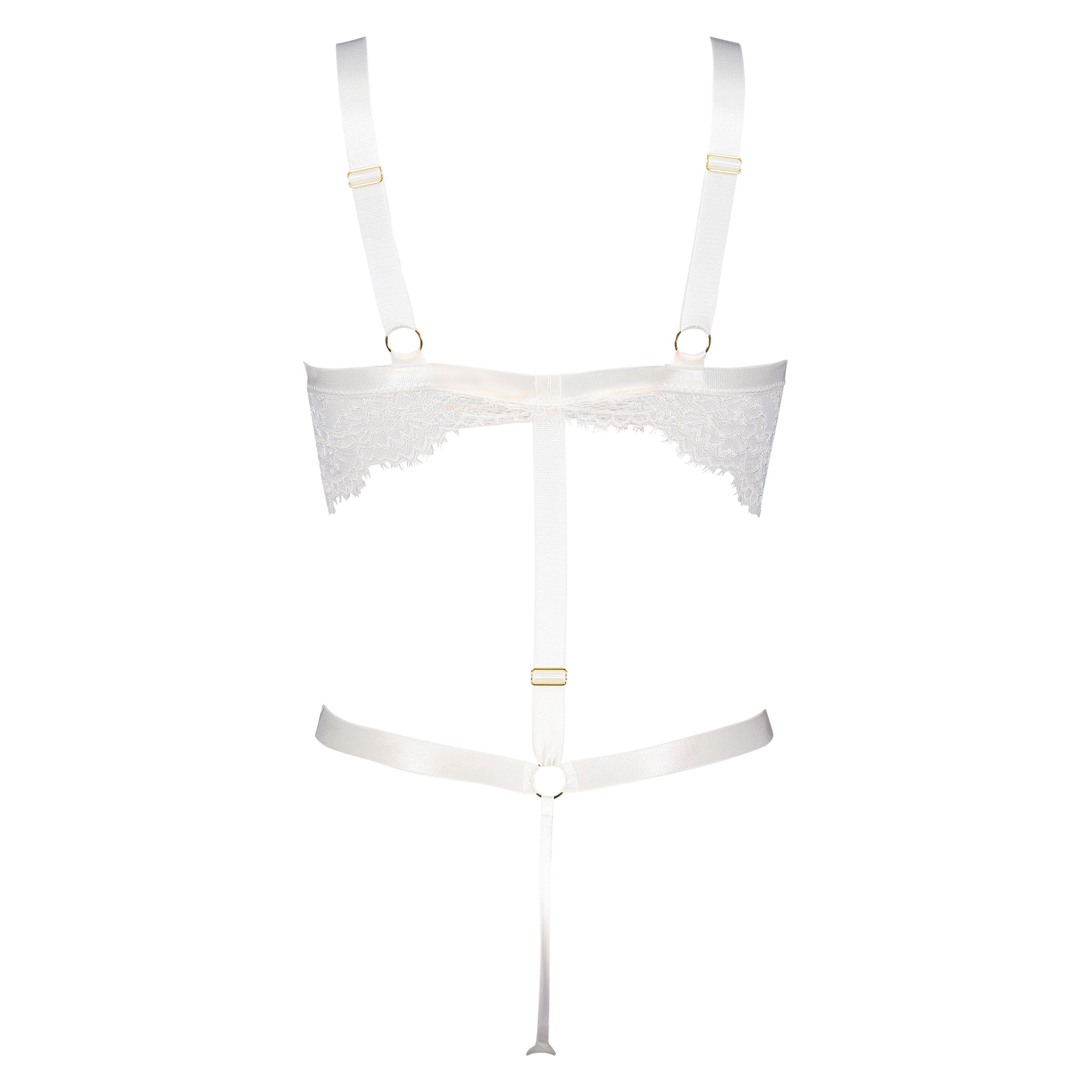 Private Ginger Open Crotch Body, White, main