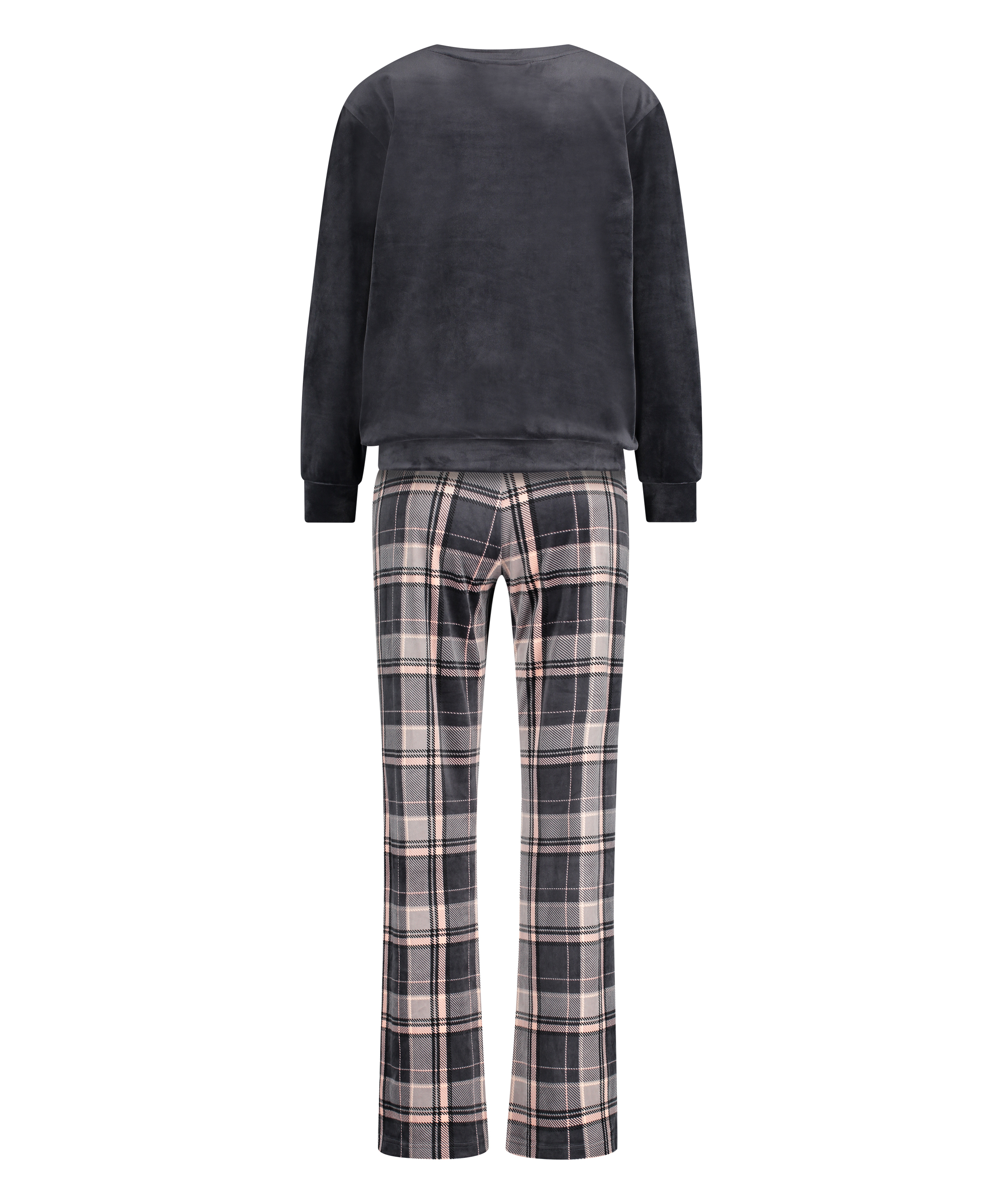 Velvet pyjama set, Grey, main
