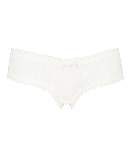 V-shape Mesh Brazilian, White