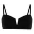 Neoprene Bandeau Bikini Top, Black