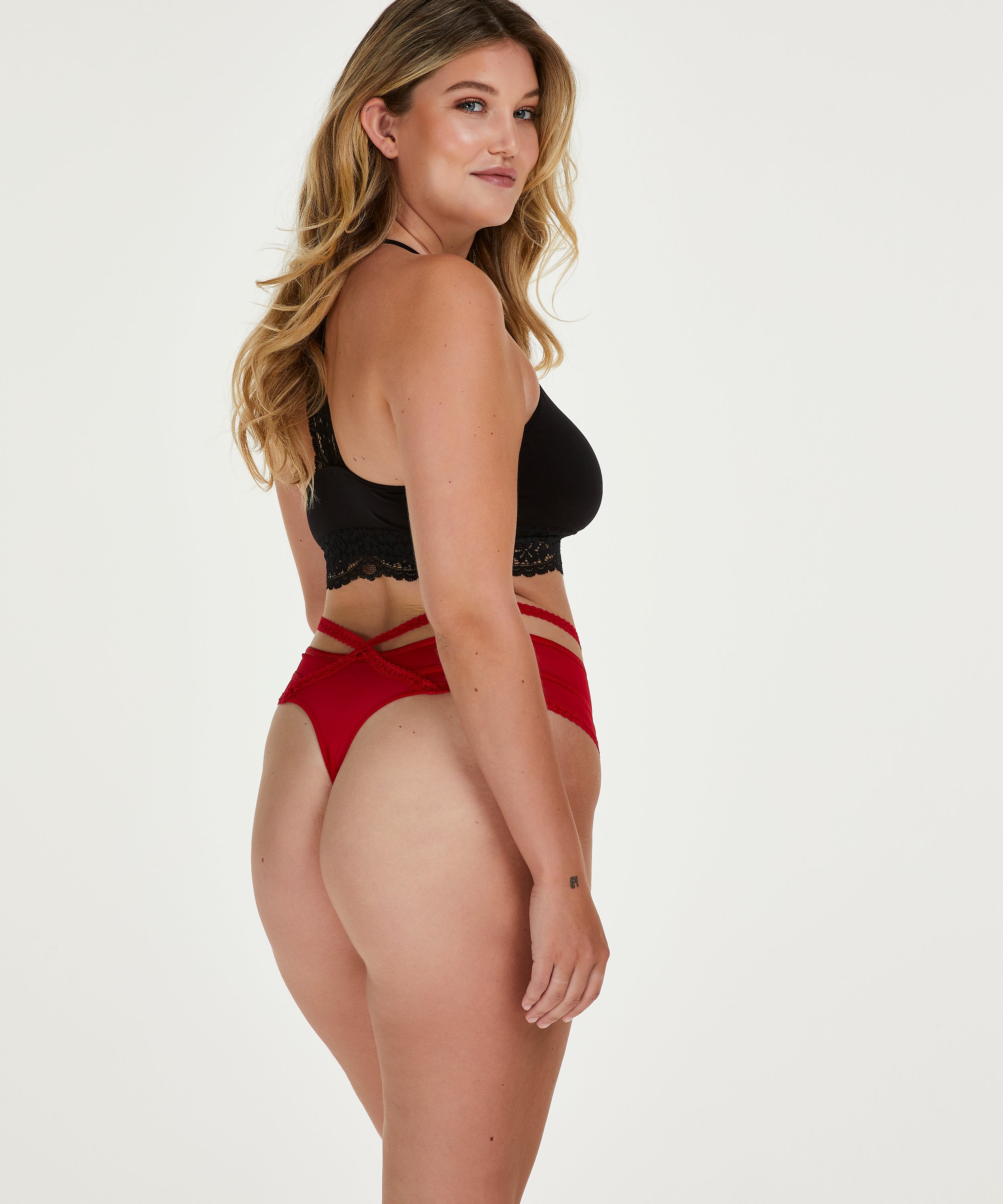 Bonnie high thong Curvy, Red, main