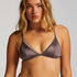 Luna Triangle Bikini Top, Grey