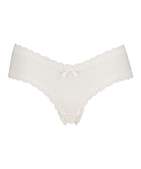 V-shape Mesh Brazilian, White
