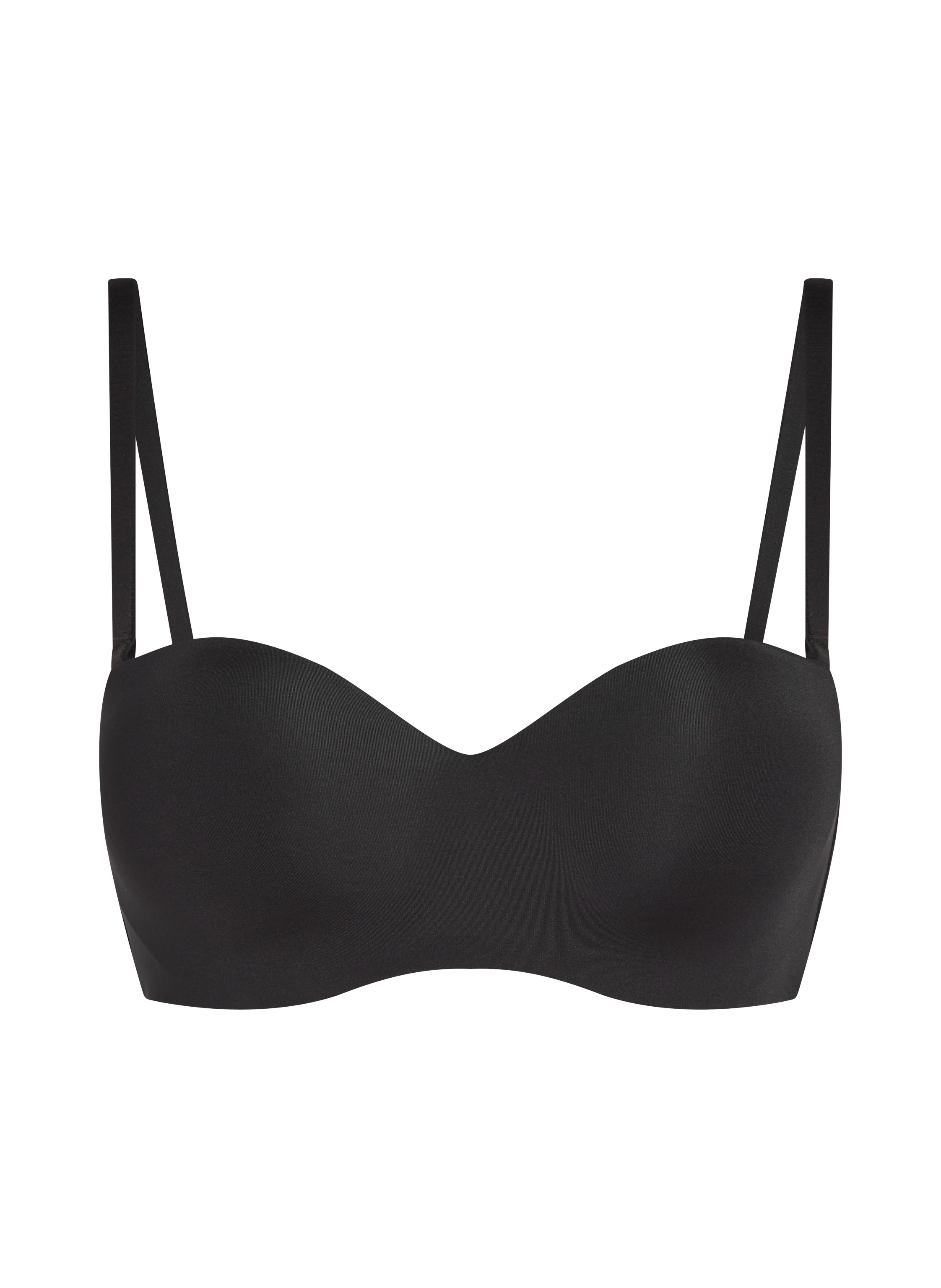 Smooth Padded Underwired Strapless Push-Up Bra, Black, main