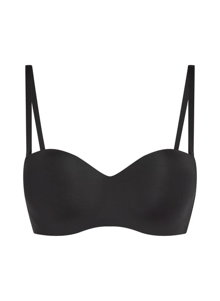 Smooth Padded Underwired Strapless Push-Up Bra, Black