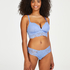 Shiloh Padded Non-wired Longline Bra, Blue