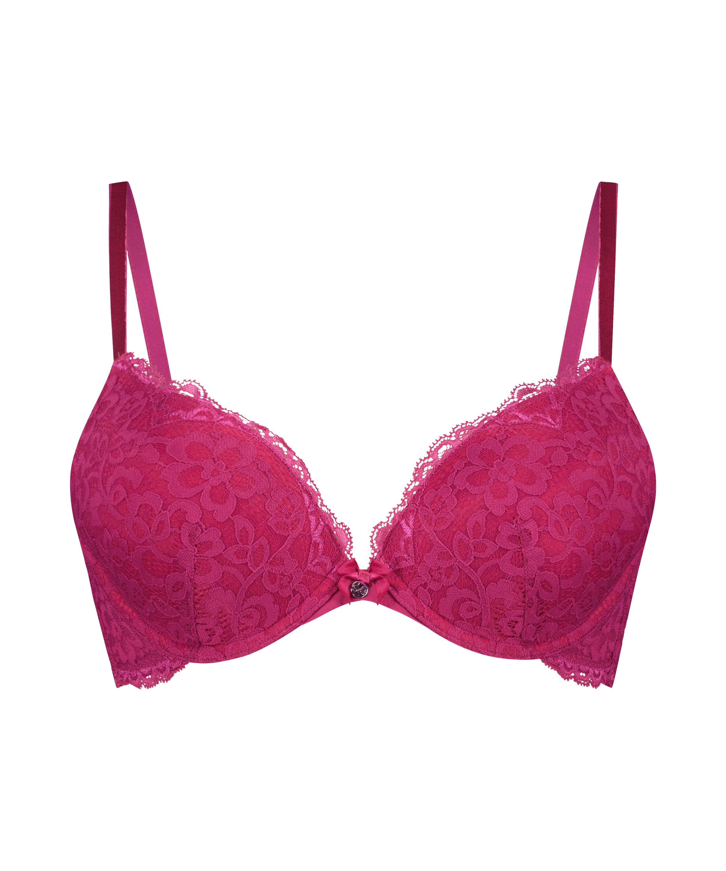 Marine Padded Underwired Push-Up Bra, Pink, main