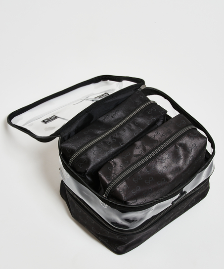 3 pack make-up bag, Black