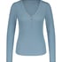 Long-Sleeved Pyjama Top, Blue