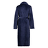 Leaves Fleece Bathrobe, Blue