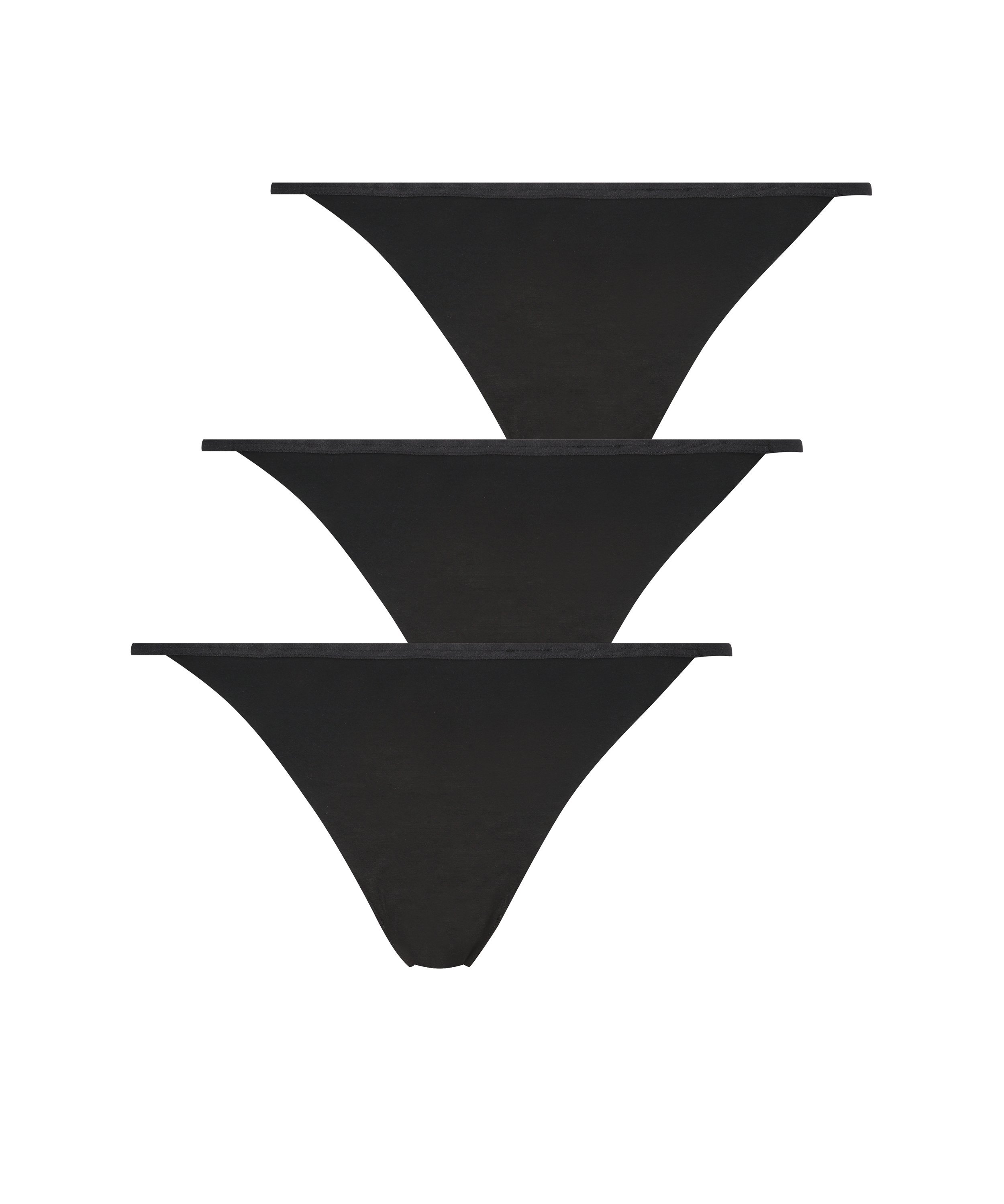 3-pack invisible thongs, Black, main