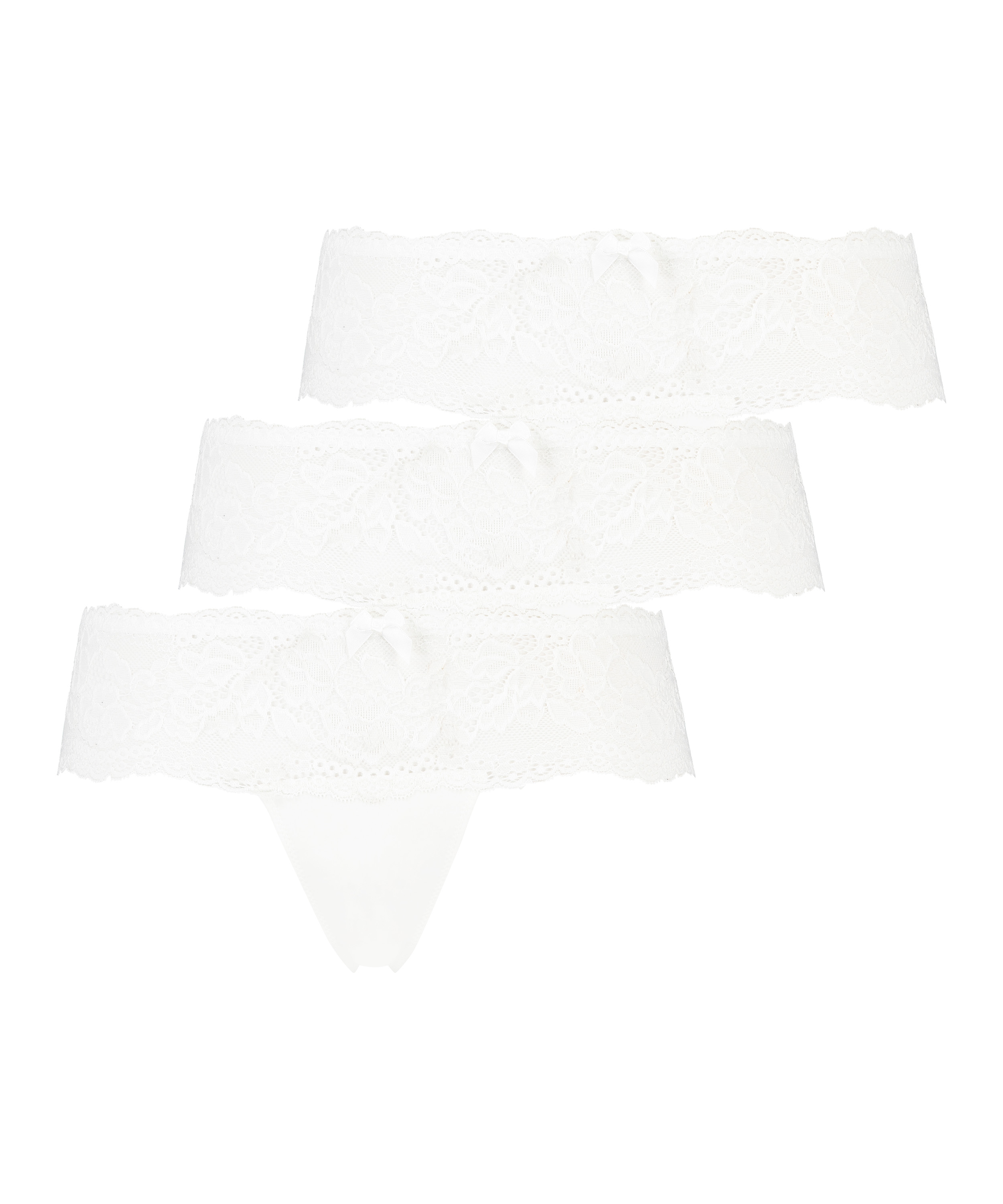 Florence 3-pack boxer thongs, White, main
