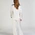 Satin Trousers, White