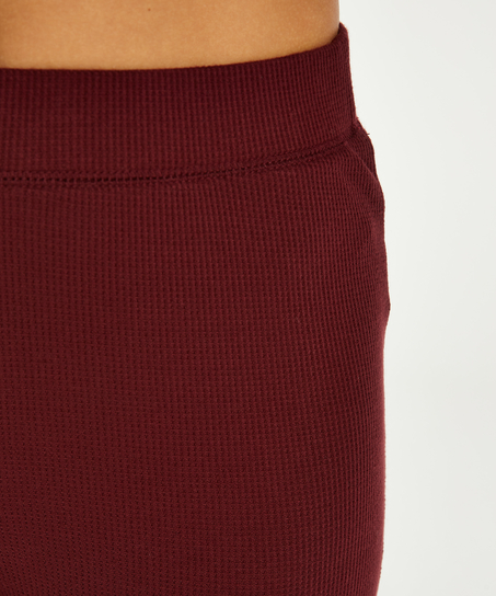 Waffle Placket Pyjama, Purple