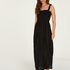 Smocked maxi dress, Black