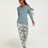 Long-Sleeved Pyjama Top, Blue