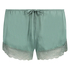 Satin pyjama shorts, Green