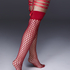 Private Fishnet Hold-Ups, Red