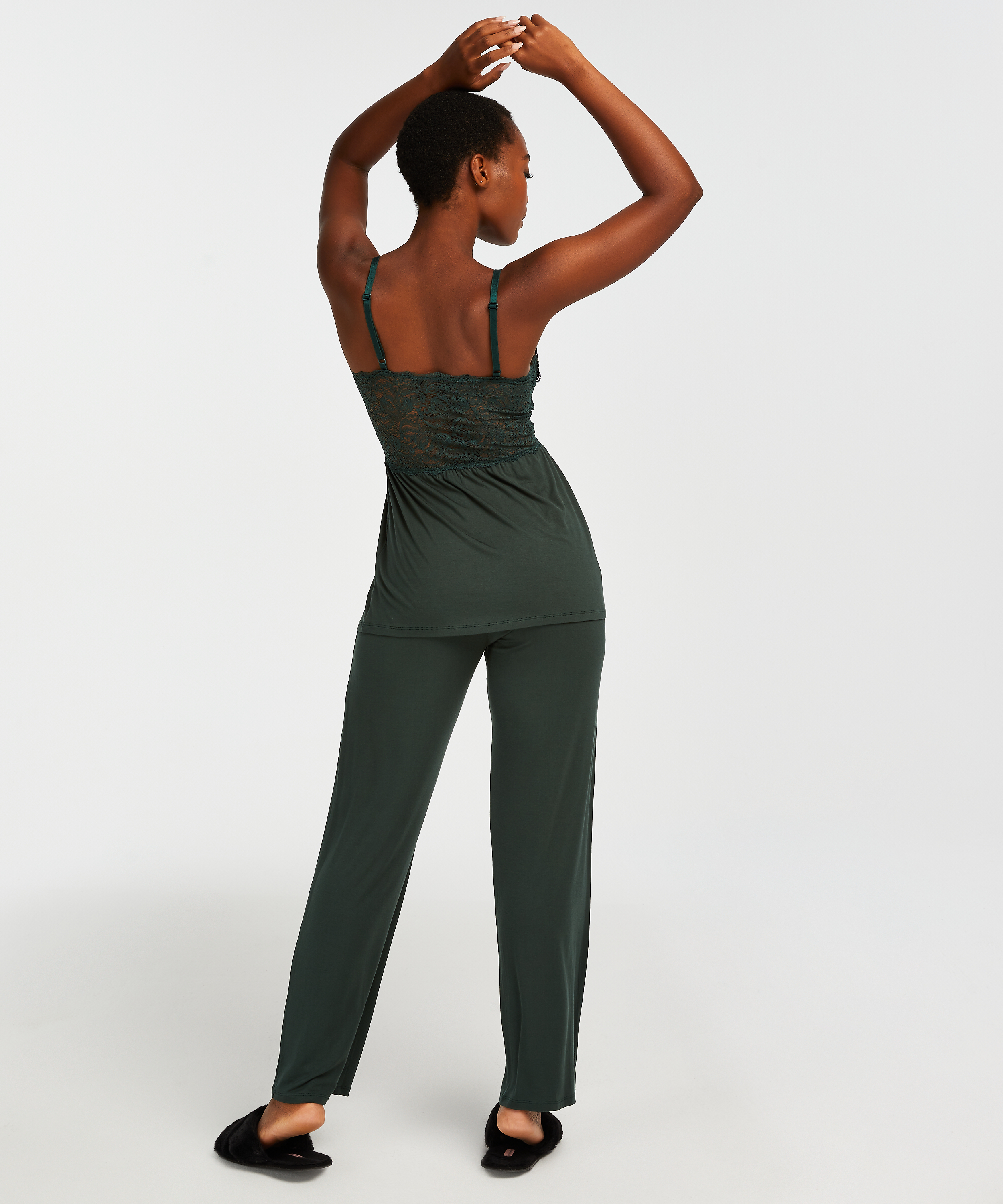 Vera Lace Pyjama Set, Green, main