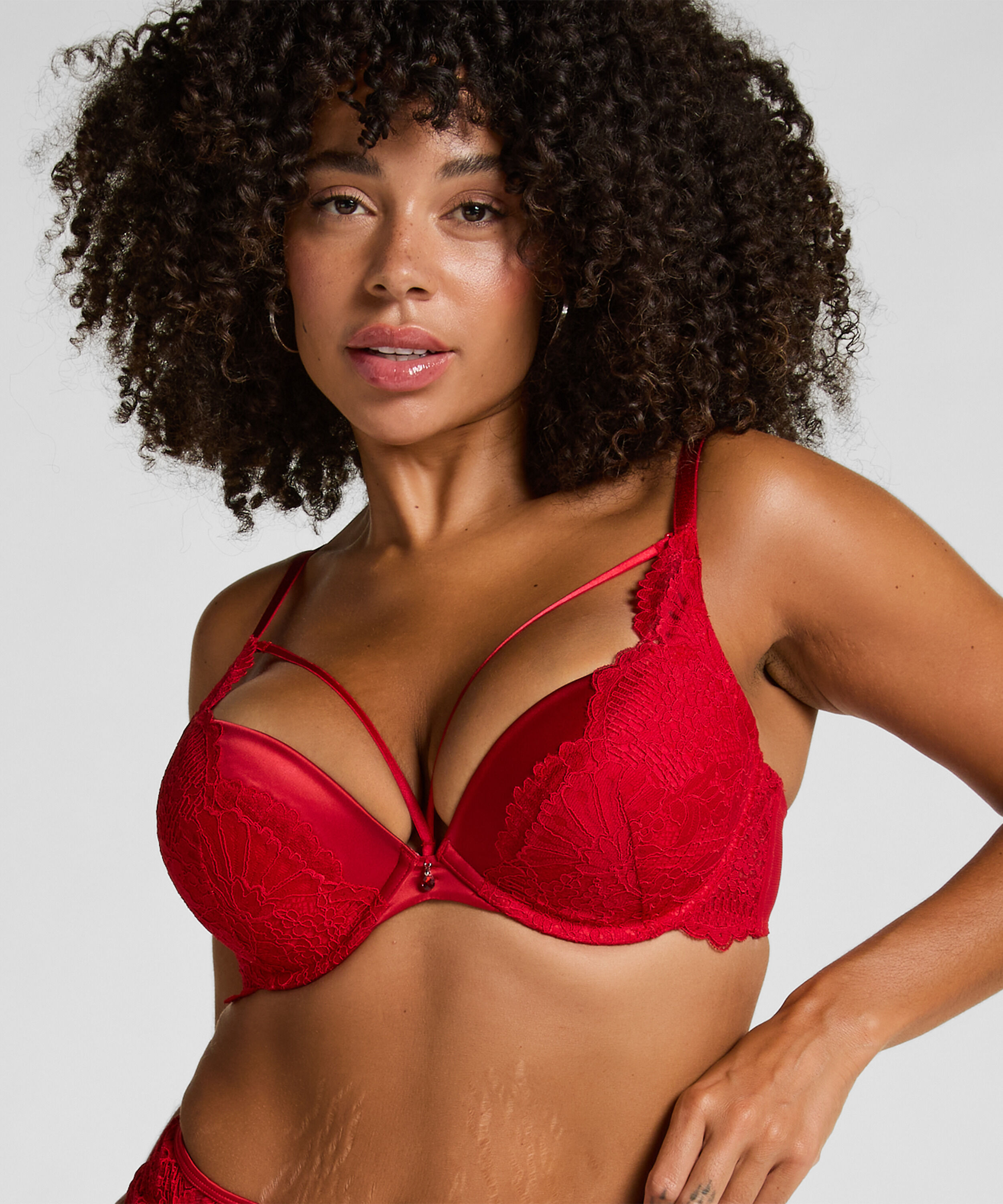 Whitney Padded Underwired Maximizer Bra, Red Whitney Padded Underwired Maximizer Bra, Red