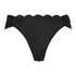 Scallop Rio Bikini Bottoms, Black