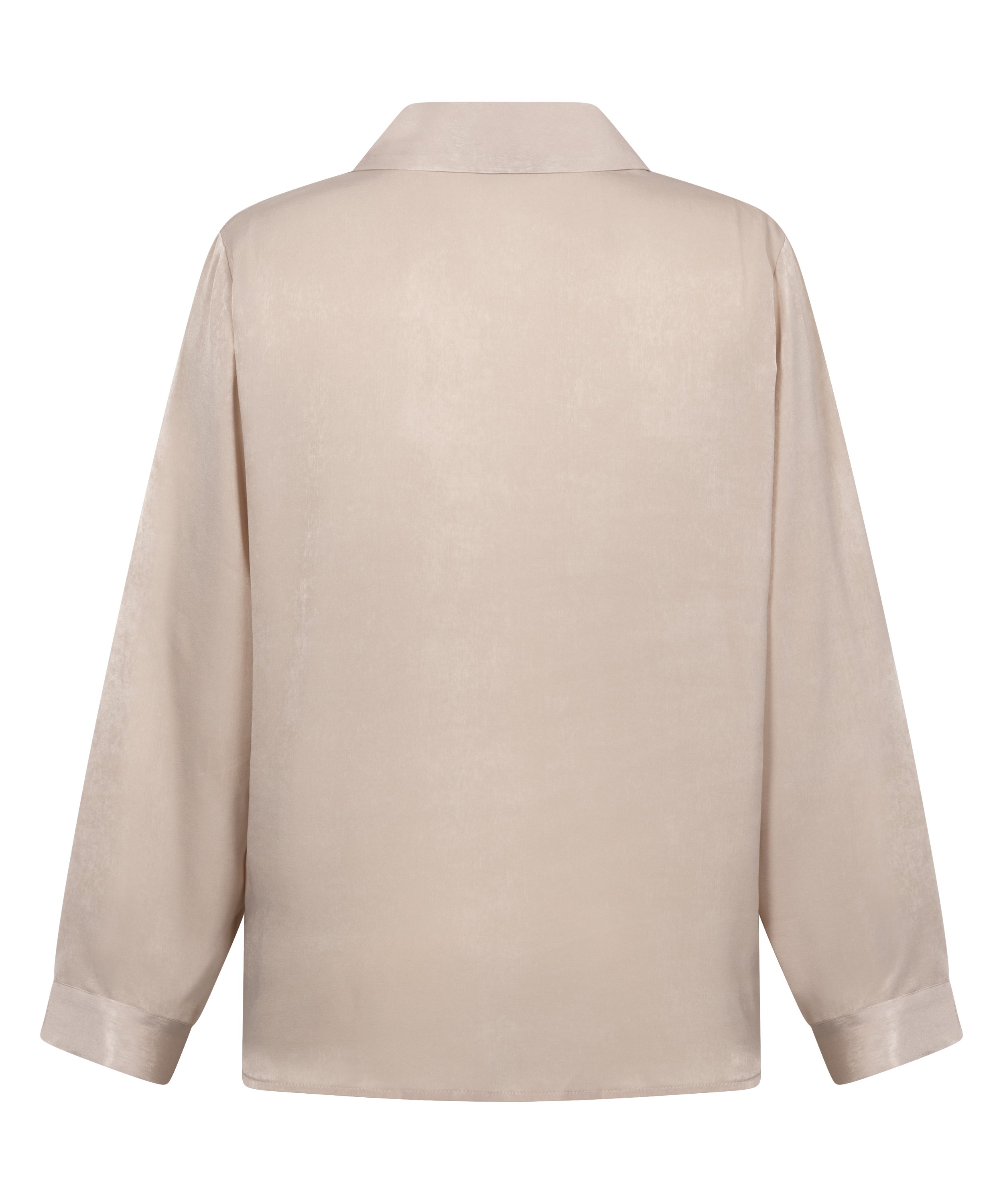 Satin Long-Sleeved Jacket, Beige, main