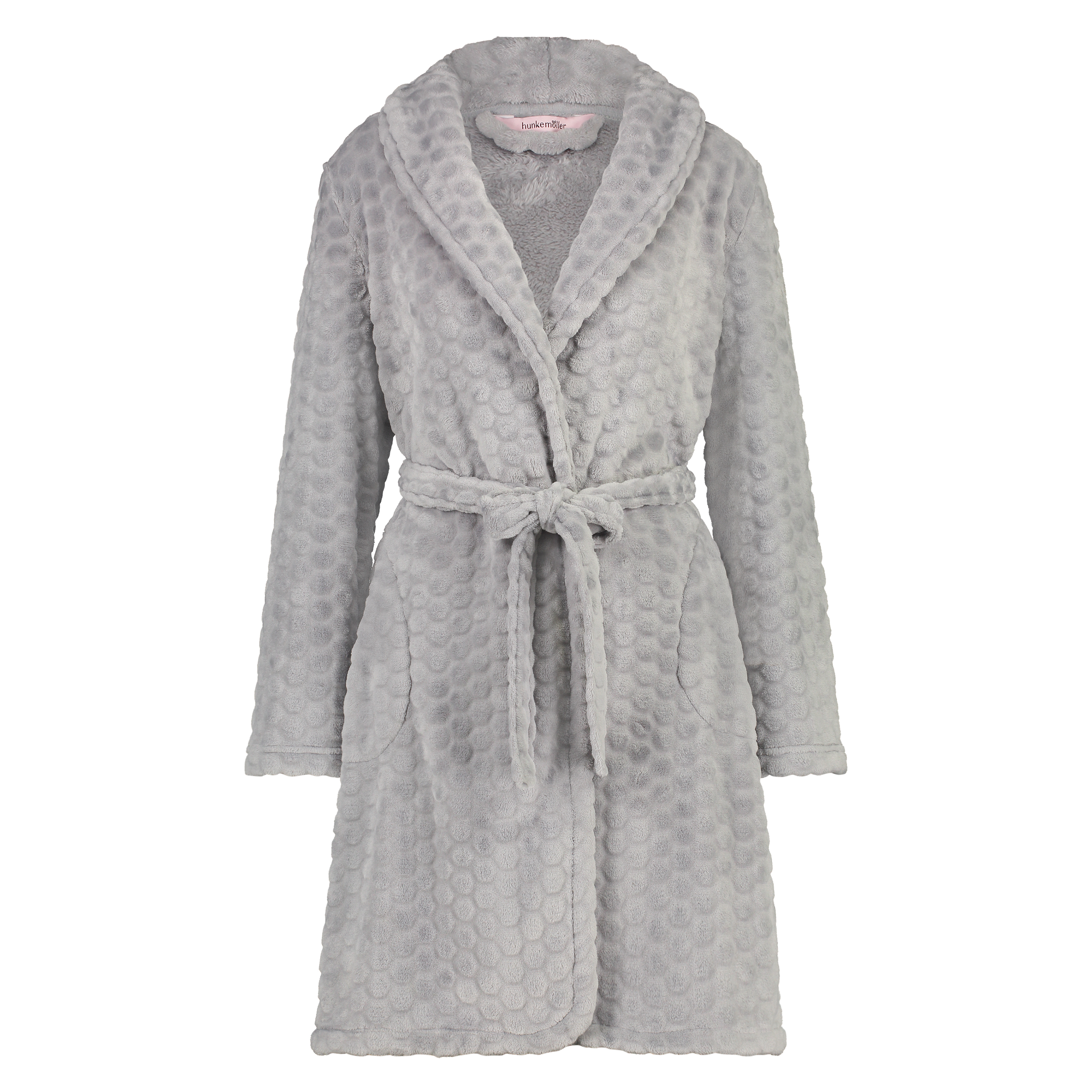 Fleece Bathrobe, Grey, main