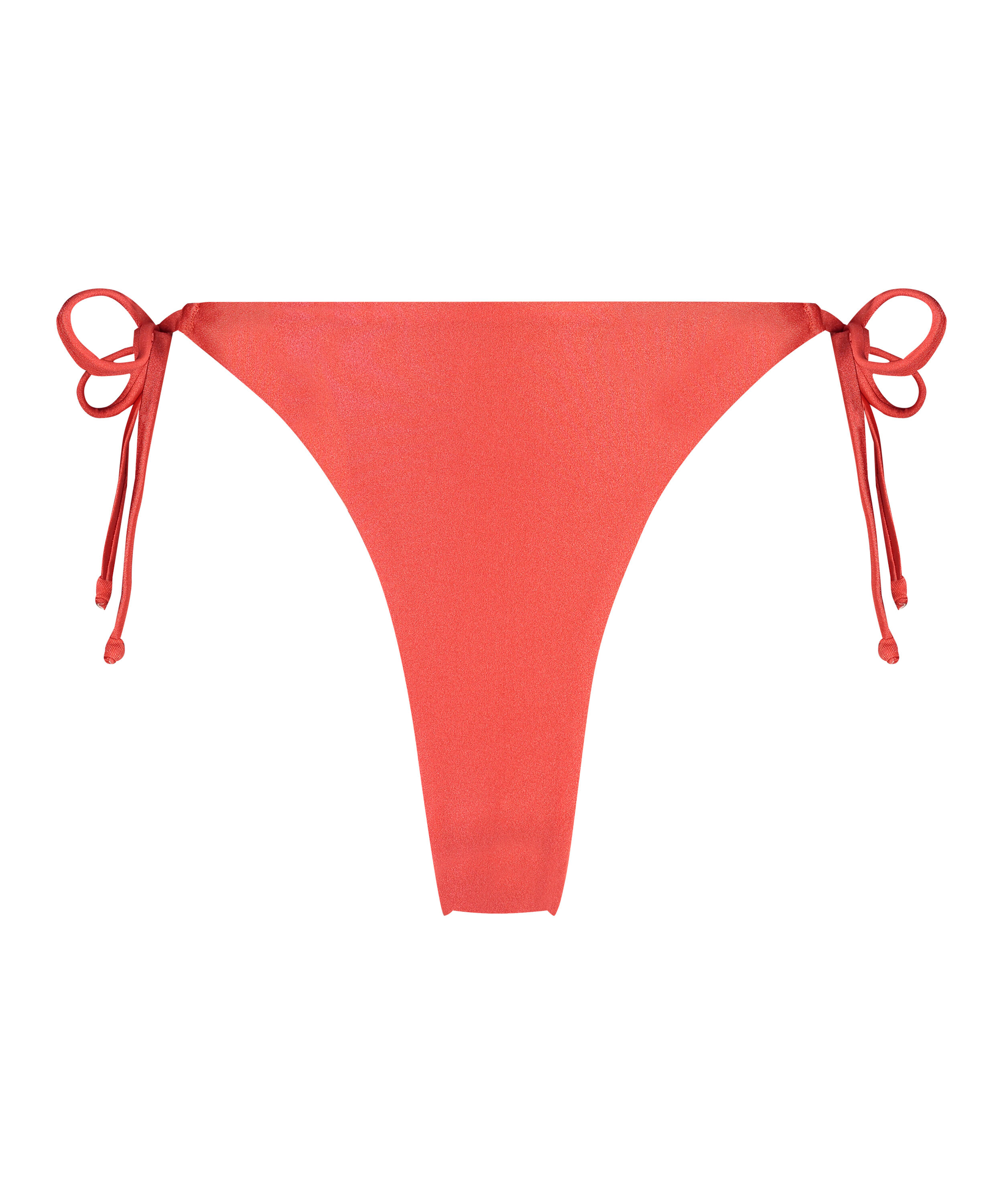 Luxe Cheeky Tanga Bikini Bottoms, Red