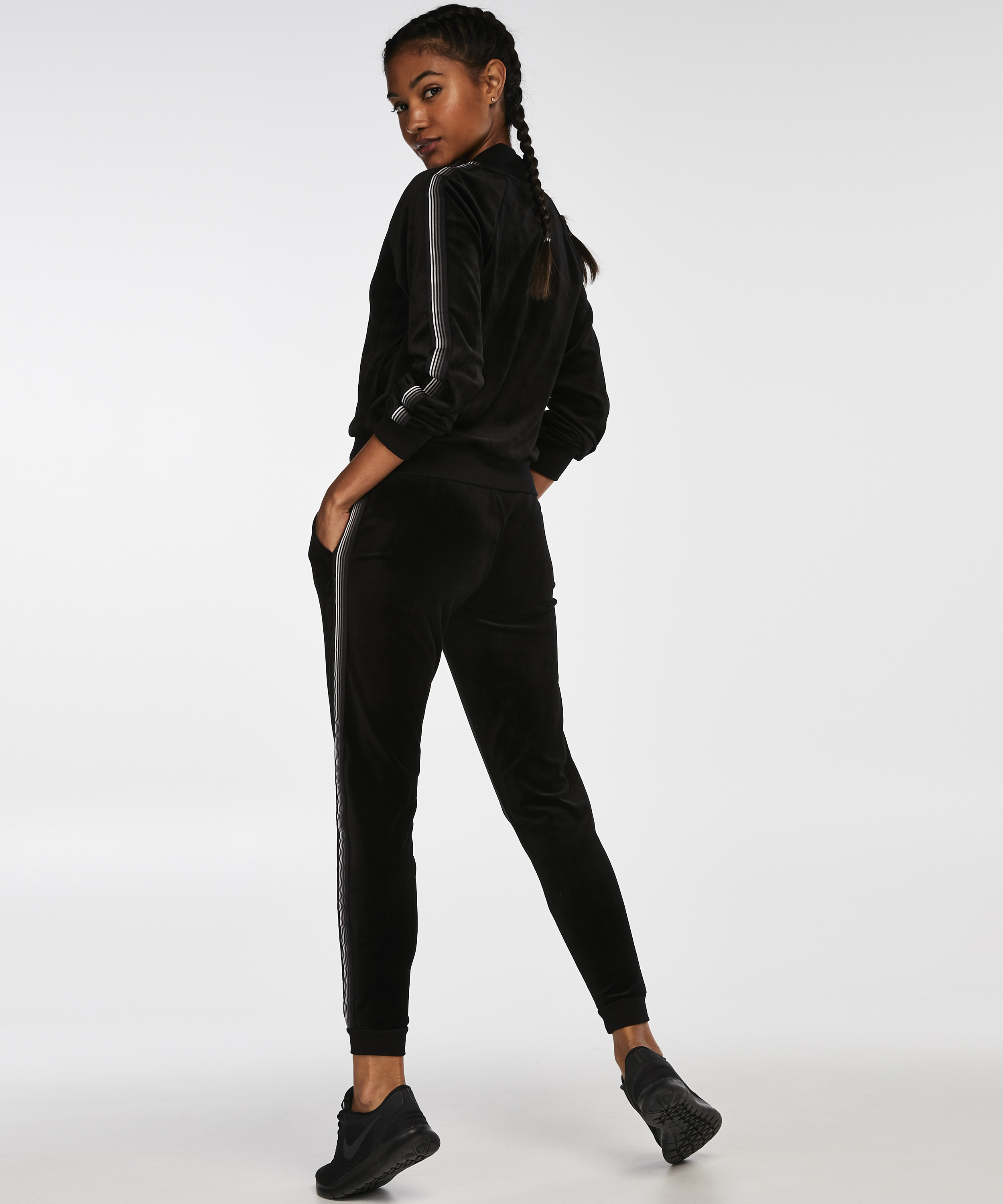 HKMX Velvet Sports Pants, Black, main