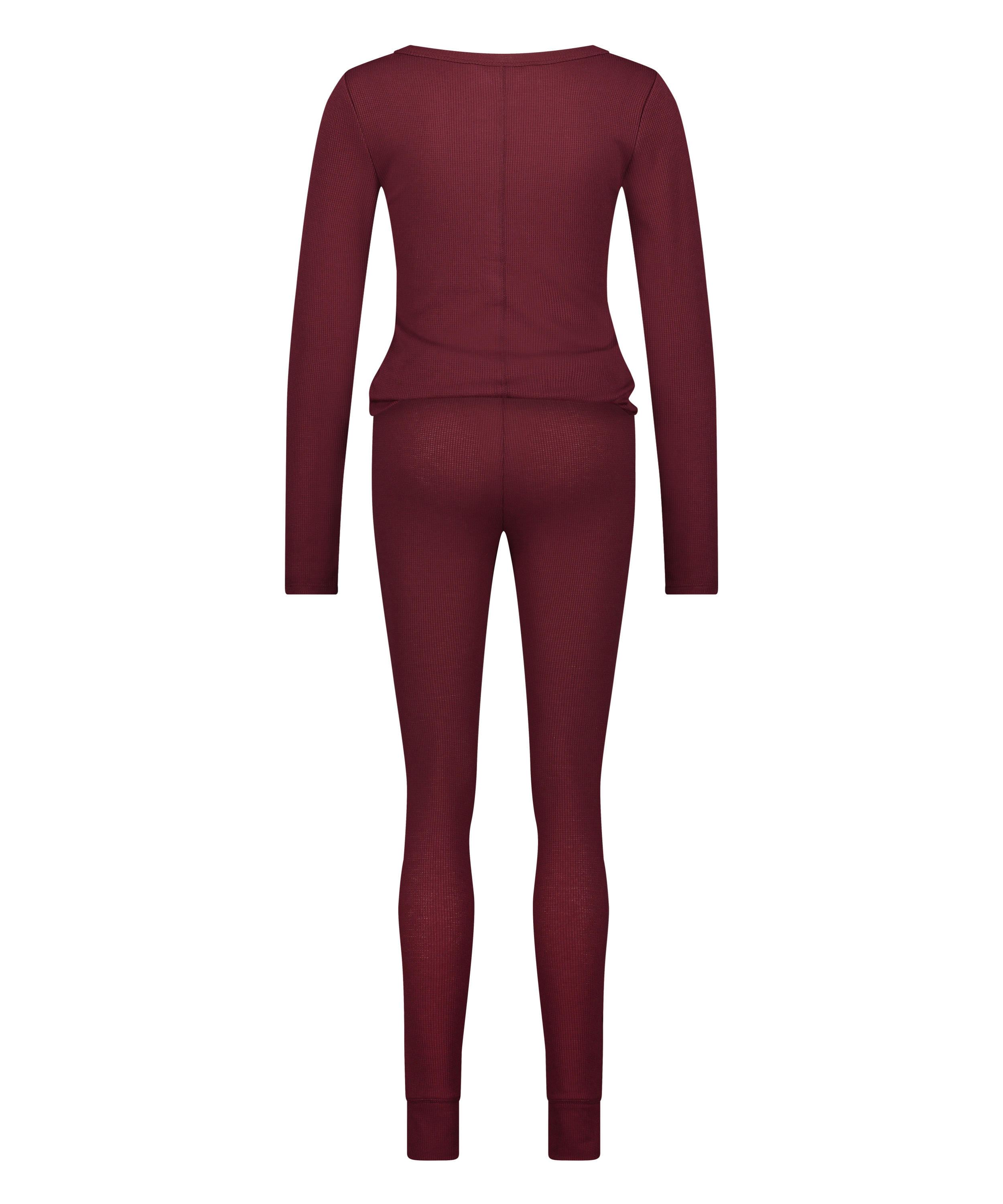 Waffle Placket Pyjama, Purple, main