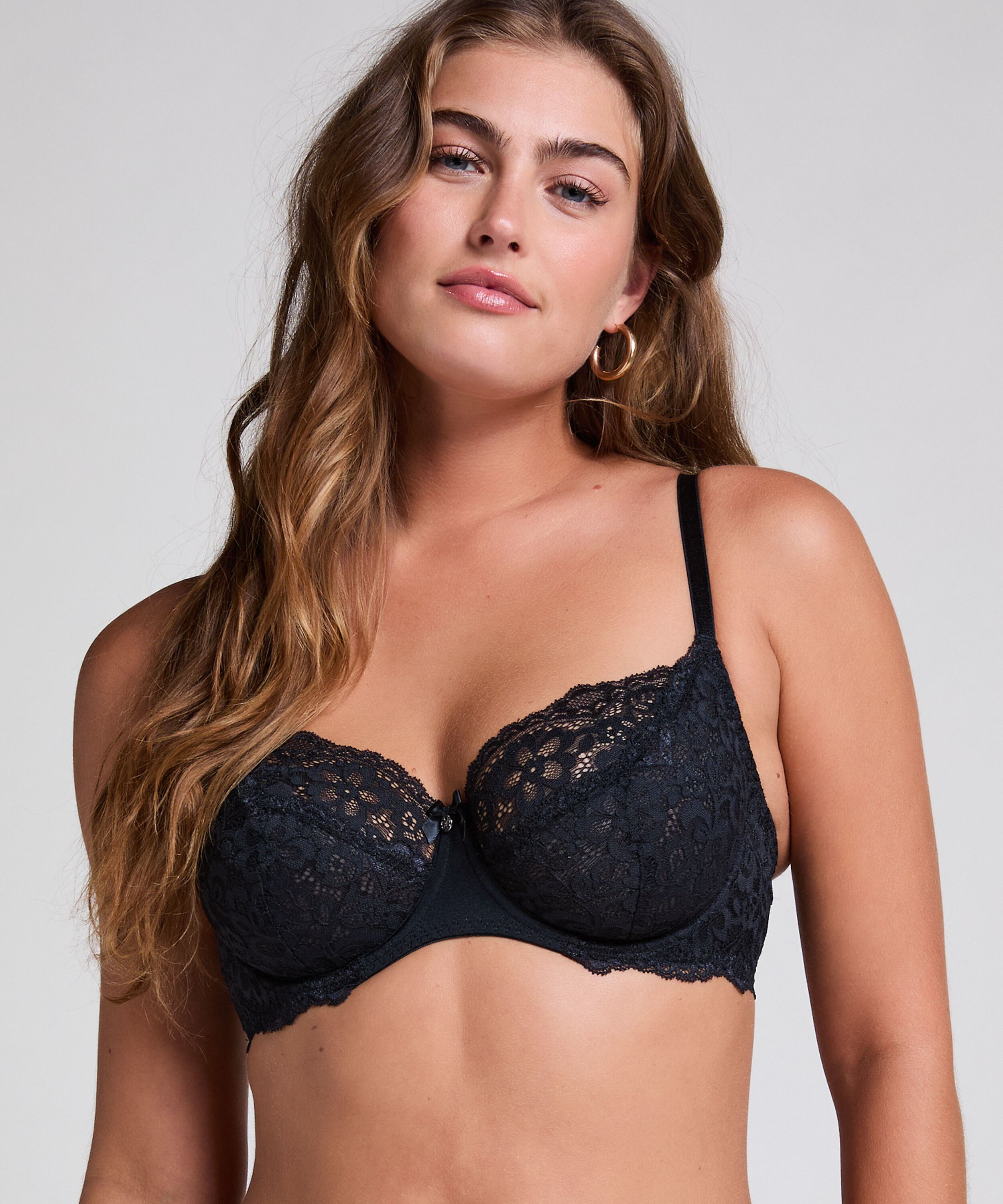 Marine Non-Padded Underwired Bra, Black