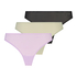 3-Pack Invisible Thong Stripe Mesh, Purple