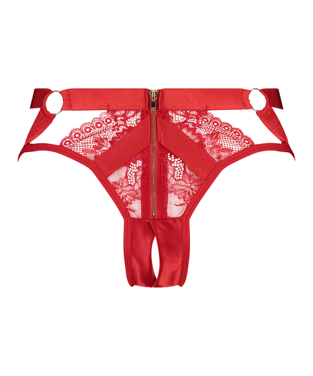 Clementine Open Crotch Brasilian, Red