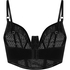 Elle Non-Padded Underwired Longline Bra, Black