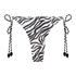Doha Zebra Cheeky Tanga Bikini Bottoms, White