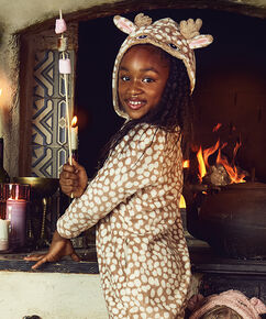 Fleece Onesie Kids, Brown