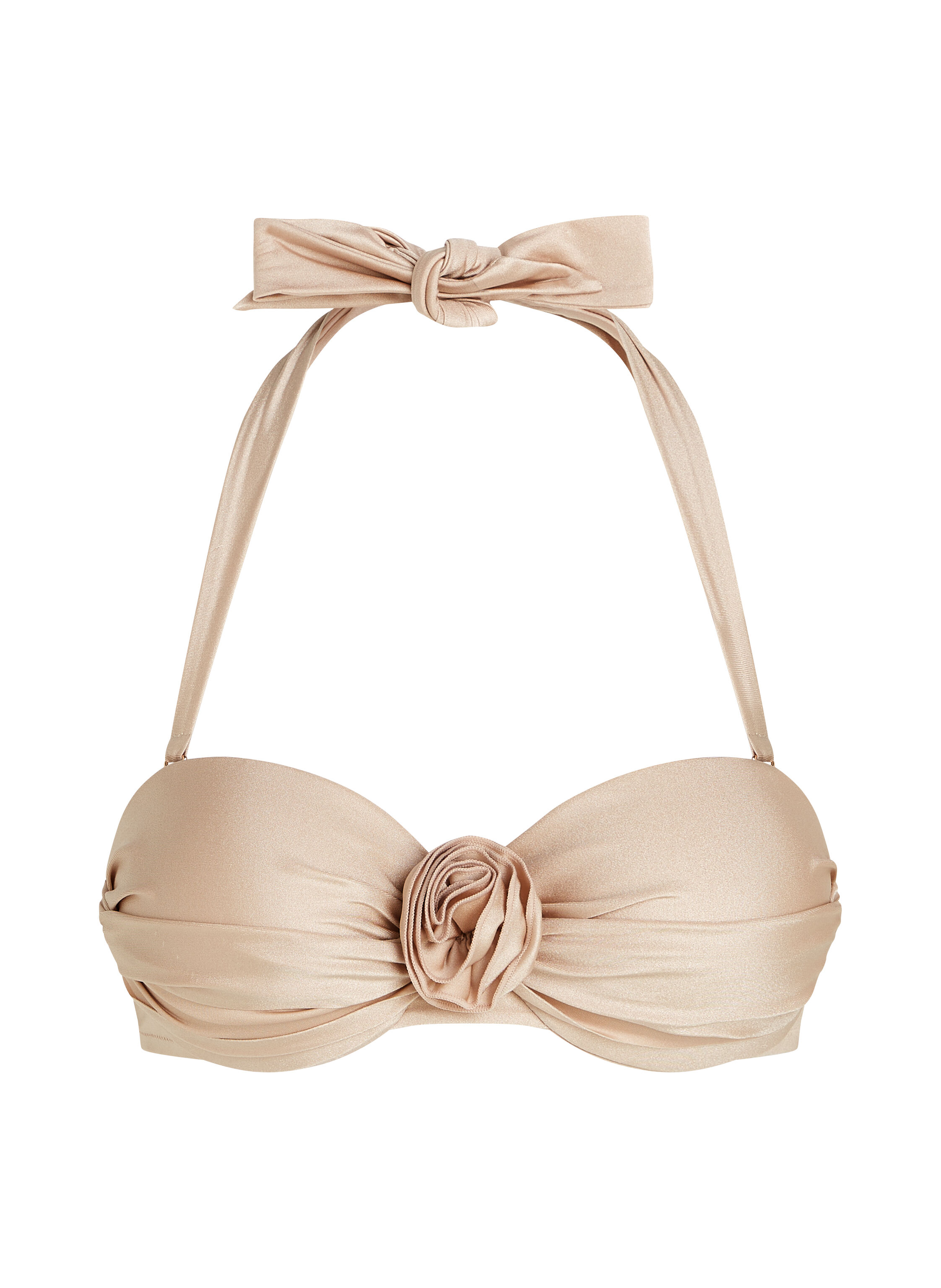 Lima Bandeau Bikini Top, Beige