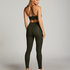 HKMX Crossed High Waisted Leggings, Green