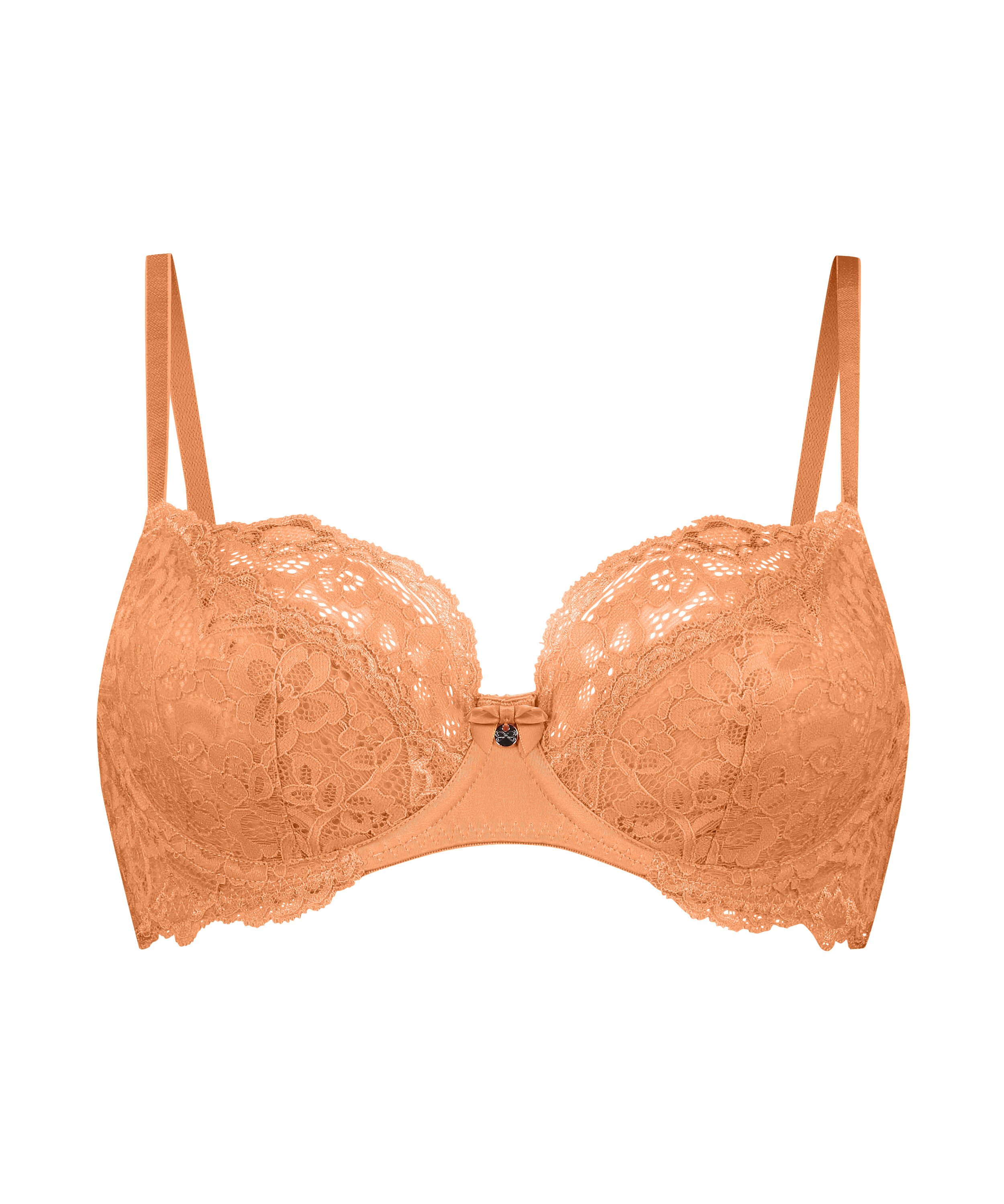 Marine Non-Padded Underwired Bra, Orange