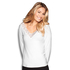 Top v-neck lace, White