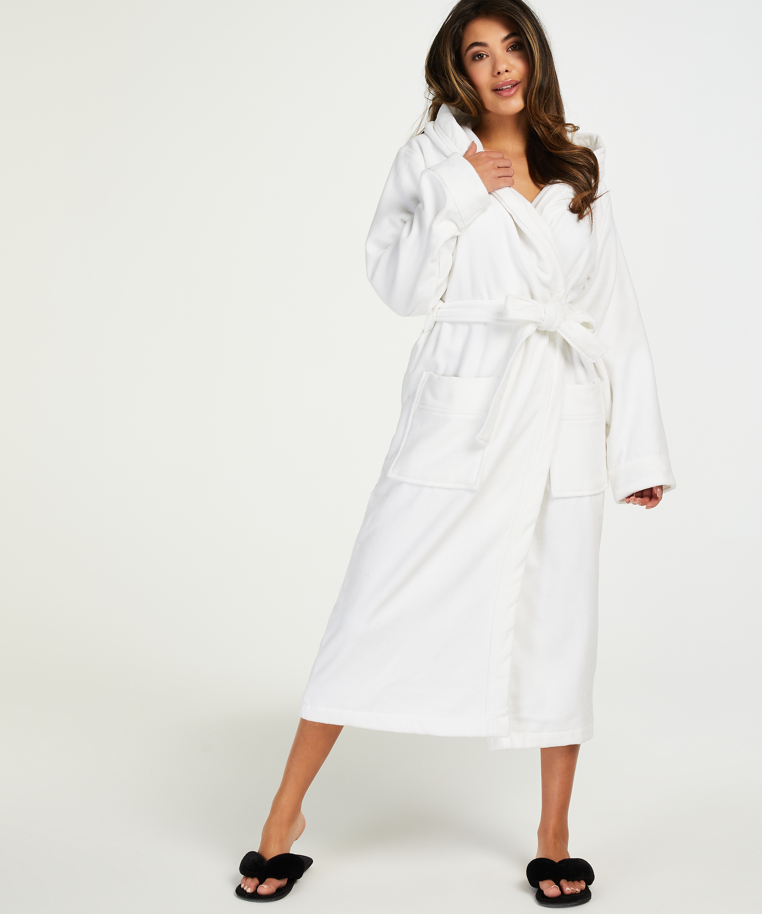 Long bathrobe, White, main