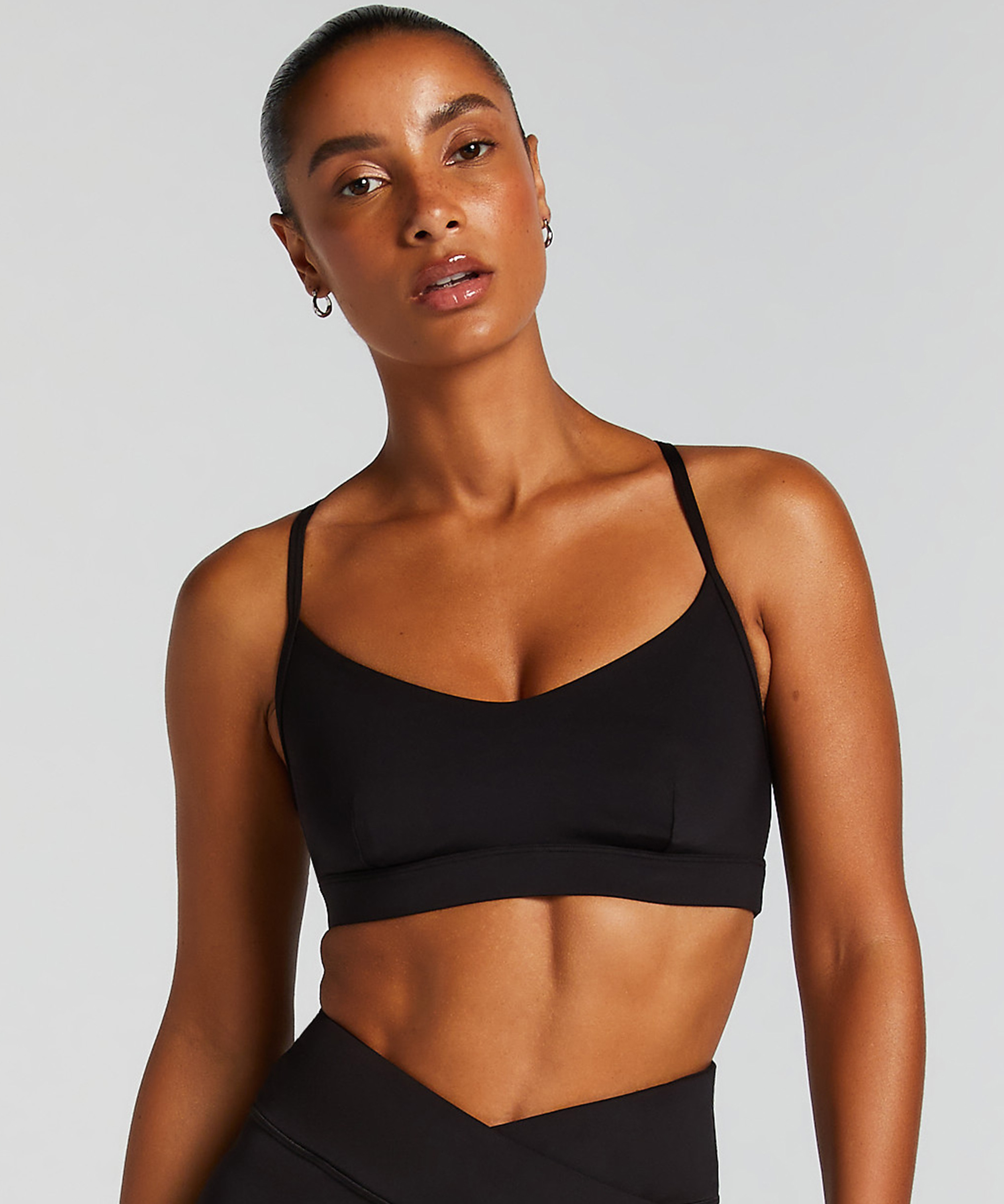 HKMX Sports Bra Level 1, Black, main