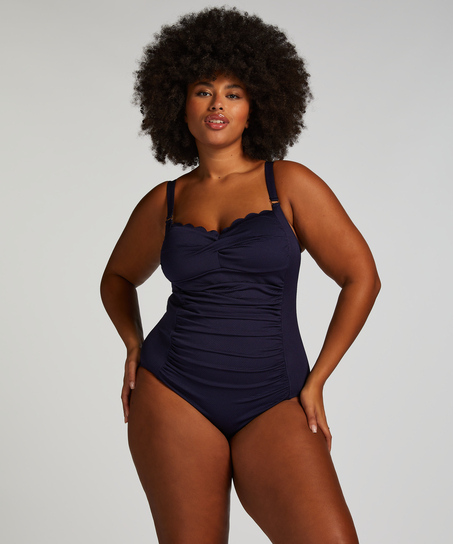 Scallop swimsuit, Blue