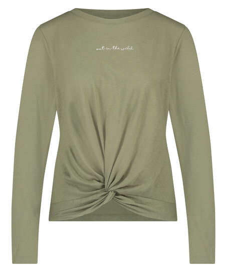 Long sleeve top Jersey Knot, Green