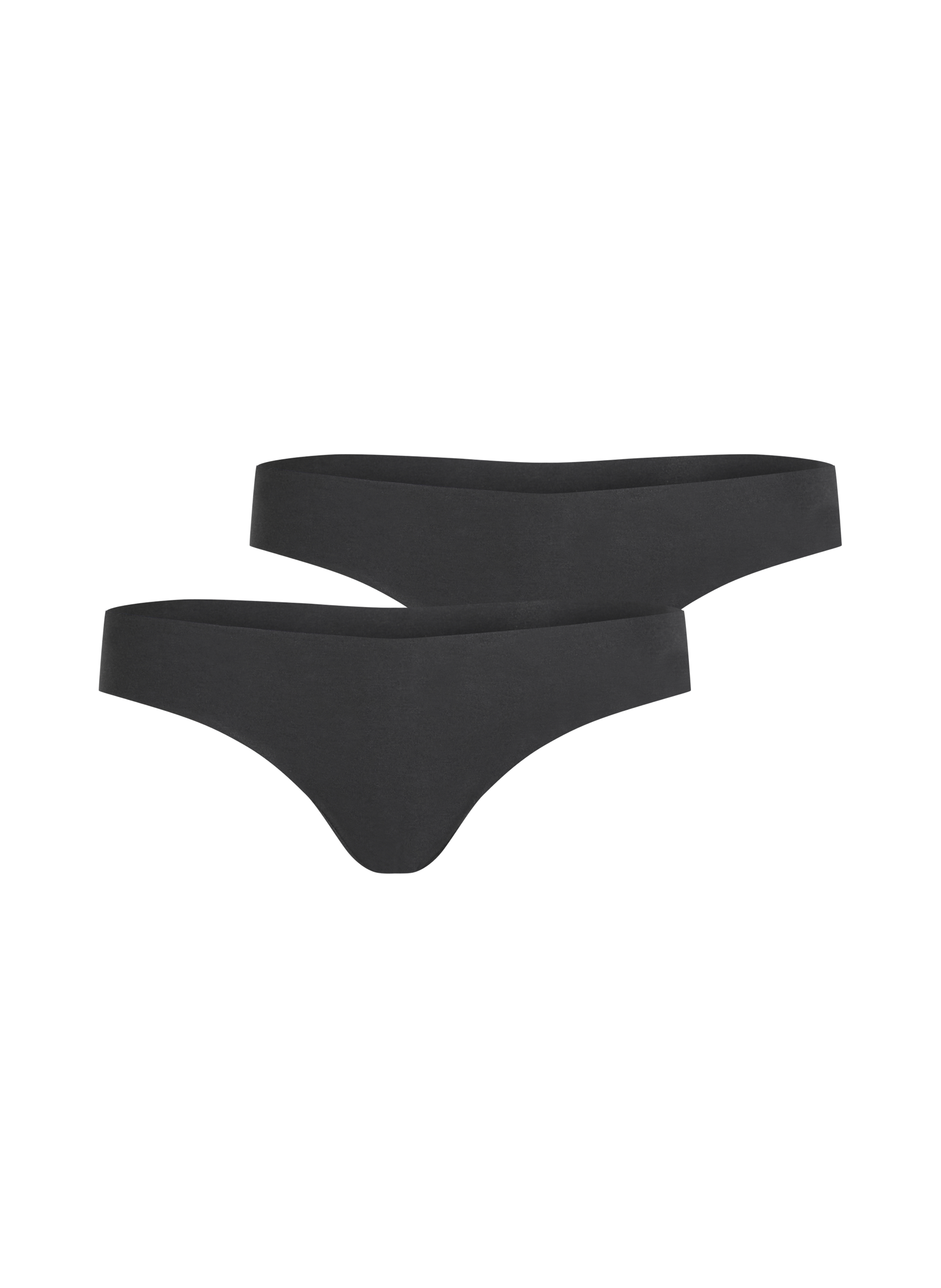 3-Pack Invisible Thong, Black, main