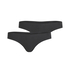 3-Pack Invisible Thong, Black