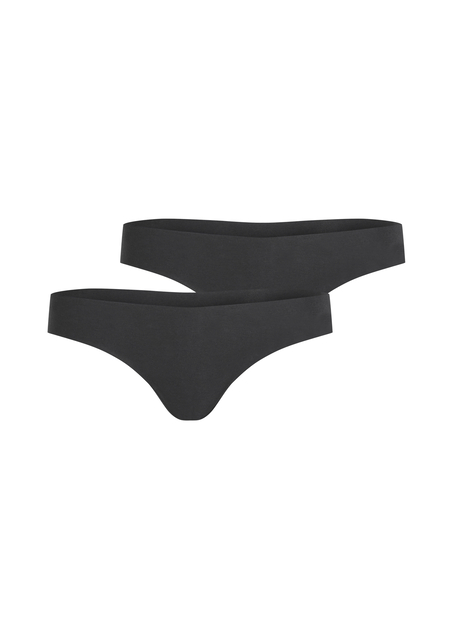 3-Pack Invisible Thong, Black