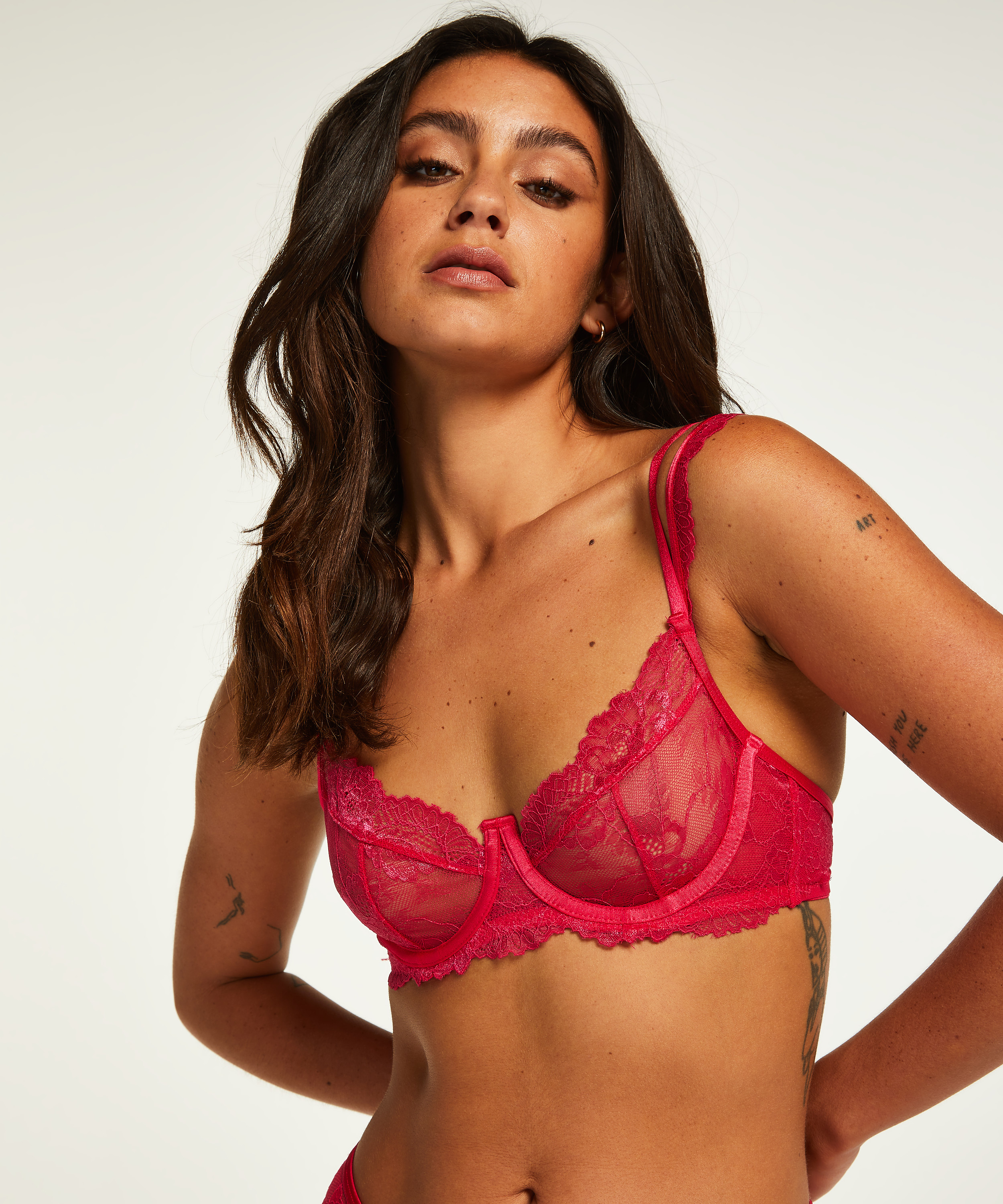 Meghan non-padded underwired bra, Pink, main