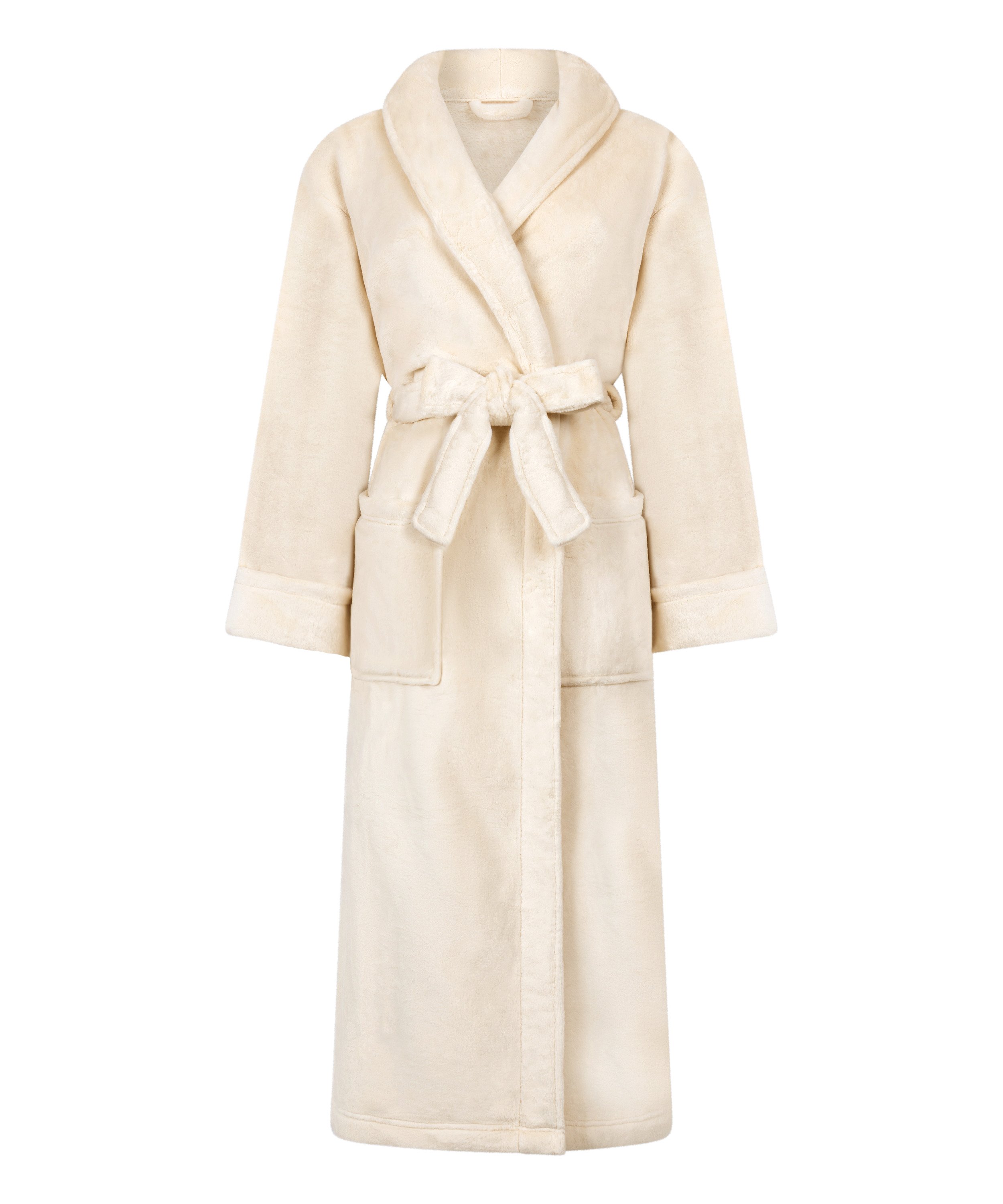 Soft Fleece Bathrobe, White, main